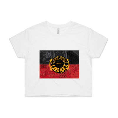 Climate Justice Means Land Back Tee - Cropped Thumbnail