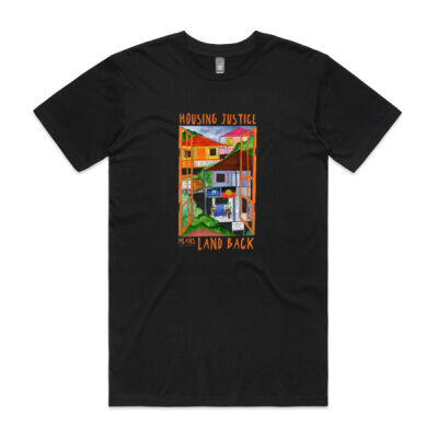 Housing Justice Means Land Back Tee - Straight Cut Thumbnail
