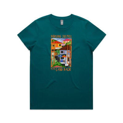 Housing Justice Means Land Back Tee - Contoured Cut Thumbnail