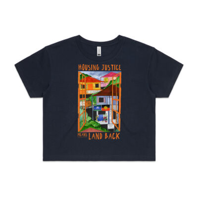 Housing Justice Means Land Back Tee - Cropped Thumbnail
