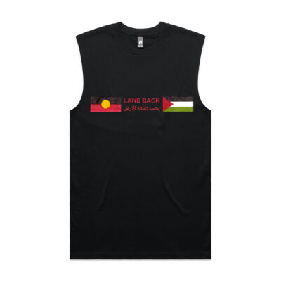 Blackfulla-Palestinian Solidarity Tank - Straight Cut Black Thumbnail